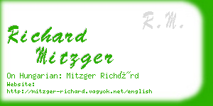 richard mitzger business card